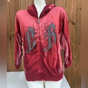NWOT CB rhinestones womens hoodie.